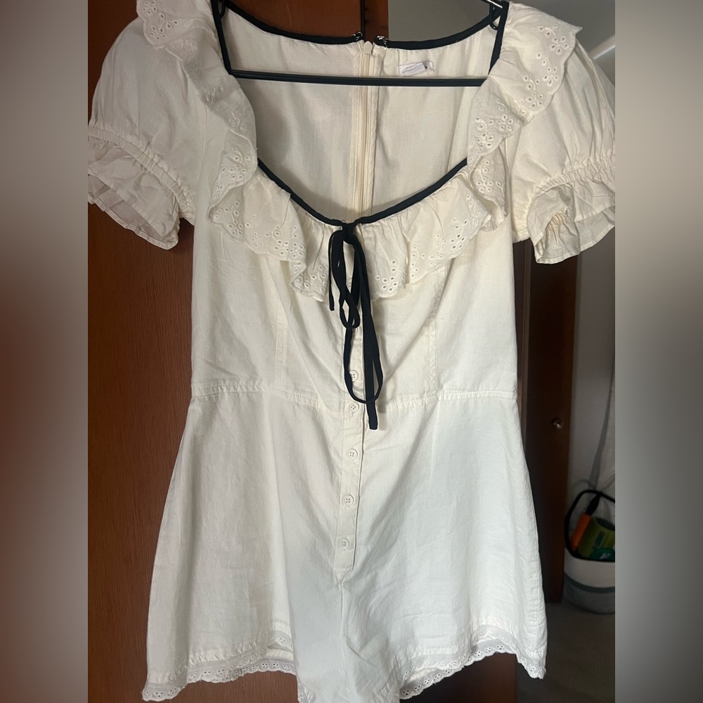 Kimchi Blue White Ruffle Romper
